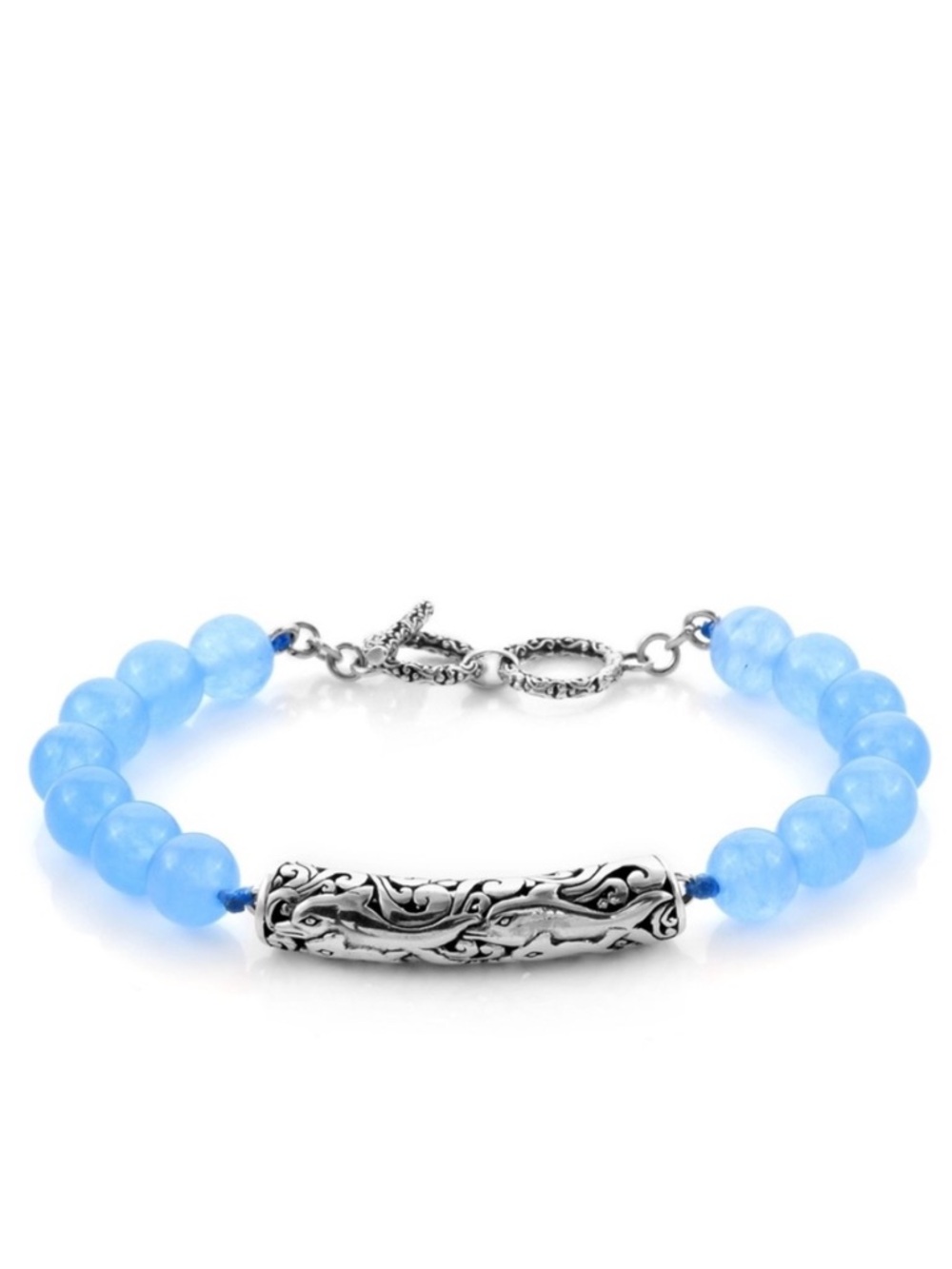 Blue Jade Toggle Bracelet